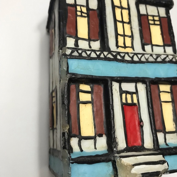 ROBERT ALAN CANDLE Co. house home Christmas vintage blue Xmas Candle - Picture 10 of 11